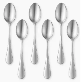 Cotiflat 190739010088 6 Pcs Silver Basic Teaspoon Stainless Steel