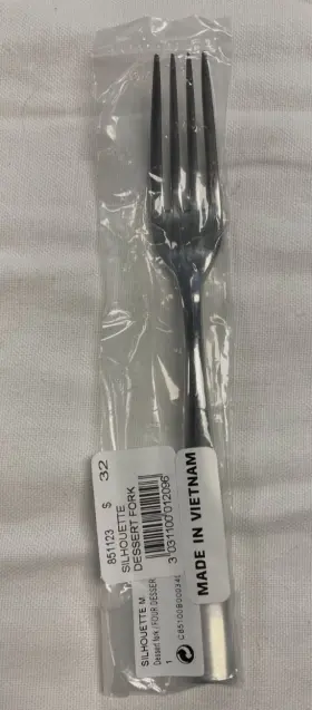 Couzon 031100012096 32 Silver Stainless Steel Silhouette Dessert Fork