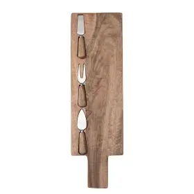 Creative Co-op 191009540694 Mango Wood Serving Board With Cheese Utensils Natural