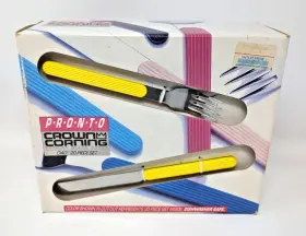 Crown 027661002914 New Corning Stainless Flatware Ciao Pronto White 20 Pieces Vintage Korea