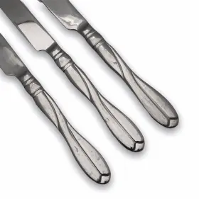 Cui16 Cuisinart Stainless Dinner Knife Glossy Flatware 9 1/4 3pc Set #2