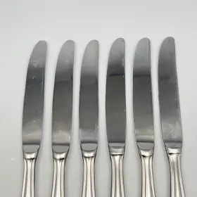 K321 Cuisinart Stainless Dinner Knife Stratford Hollow Outline Flatware 9 1/2 6pc #3