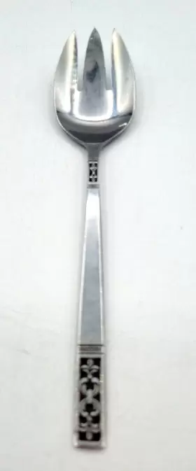 Sstslh8ss Custom Craft Fleur De Lis Flatware Stainless Steel Taiwan Customcraft Vintage Set Of 3 #3