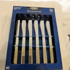 Daily Chef 078742059570 Dinner Knives 36 Pc Stainless Steel Windsor New In Box