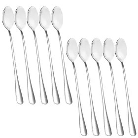 Dakuan 931234191452 Long Handle Stirring Spoon Set Of 10 Stainless Steel Mixing For Iced T