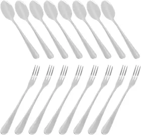 Dk-8spoons Dakuan Set Of 16 Demitasse Espresso Spoon 4 Inch And Stainless Steel Forks 4.8