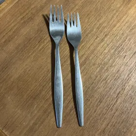19918 Dalia Braque Spain Stainless Rare Mcm Dinner And Salad Fork Lot Set
