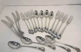 8-service Dansk 032316089370 International Torun Stainless Flatware 5 Piece Setting 18/8-service For 4