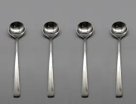 Dansk Dasron/demx4 Stainless Flatware - Rondure Small Demitasse Spoons Set Of Four New