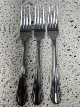 Dansk International Designs Das22 Lot Of 3 Dinner Forks Stainless Flatware Discontinued