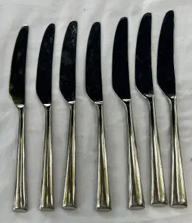 M6486 Dansk 7 Pc. Bistro Cafe Stainless 18/10 Dinner Knives 9 Inch Flatware #2