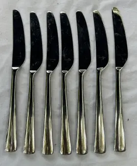 M6486 Dansk 7 Pc. Bistro Cafe Stainless 18/10 Dinner Knives 9 Inch Flatware #3