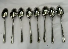 M6488 Dansk 8 Pc.. Bistro Cafe Stainless 18/10 Teaspoons Flatware 6.5 Inch #2