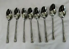 M6488 Dansk 8 Pc.. Bistro Cafe Stainless 18/10 Teaspoons Flatware 6.5 Inch