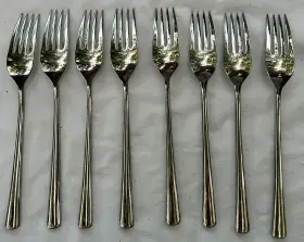 M6495 Dansk 8 Pc. Bistro Cafe Stainless 18/10 Dinner Forks Flatware 8.25 Inch #2