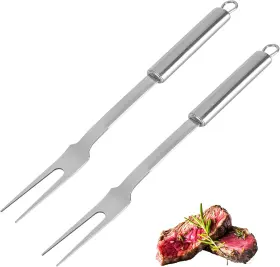 A-rdt-02 Dashther Stainless Steel Meat Forks - 13 Inch 2 Pieces Large Two-prong 13inch Silver