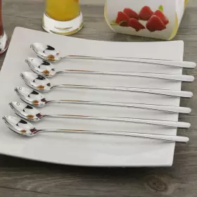 Dealight 608807500268 Long Handle Spoon 9inch Ice Tea Premium 18/10 Stainless Steel Iced 6 #3