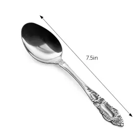 Decorrack 840236506859 24 Pieces Dinner Spoons Food Grade Stainless Steel 7.5 Inches Flatw #2