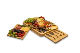 Demin Design 860012823727 Bamboo Charcuterie Board Set Cheese - House Wa