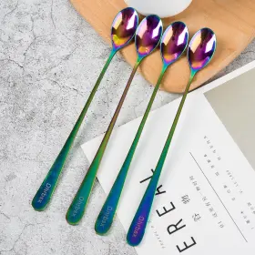 Dhrbsx 637673289069 Long-handled Ice Tea Spoon Cocktail Stir Spoons Stainless Steel Coffee Spoo #3