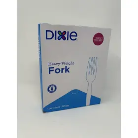 Dxsfh207 Dixie Plastic Cutlery Heavyweight Forks White 100/box Fh207
