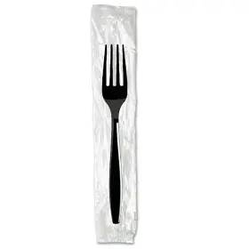 Fh53c7 Dixie Individually Wrapped Forks Plastic Black 1000/carton