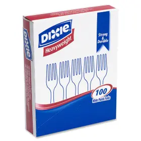 Fh207 Dixie Foods Heavy-duty Fork - 100/box Polystyrene White #3