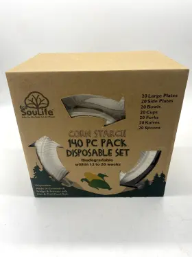 Eco Soulife 343992009042 Disposable Utensil Set - Ecosoulife 140 Pc Pack