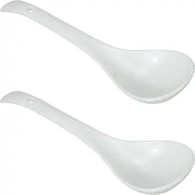 Eiks 726084584136 2 Pack Porcelain Serving Spoon Soup Ladles For Cooking Mixing Stews