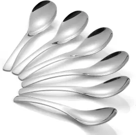 Ssspoon6pc Eisinly Soup Spoons 6 Pieces Cereal Spoon 6.7 Inch Table Silverware Thickened