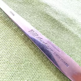 21025 Ekco Eterna Stainless 6 Teaspoons Santiago Pattern Black Accent 6.5 Inch #3