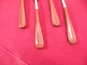 Eks28 Ekco Set Of 4 Eterna Japan Flatware Salad Forks Mcm 6 1/2 Inch #3
