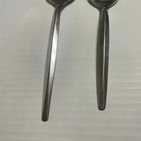 Eks36 Ekco Set Of 2 Stainless Usa Spoons Serving Table Glossy Plain Handle 8.25 Inch #2