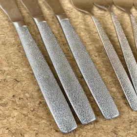 Eks41 Ekco 9 Pcs Knife Salad Fork Teaspoon Vintage Stainless Steel Flatware #3