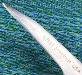 G7503 Ekco Forge Vtg Paring Peeling Kitchen Knife 3 Inch Blade Wood Handle Usa #2