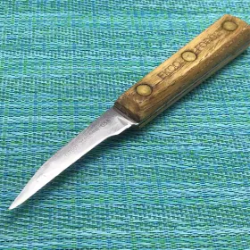 G7503 Ekco Forge Vtg Paring Peeling Kitchen Knife 3 Inch Blade Wood Handle Usa