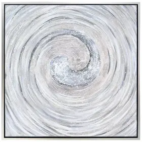 Empire Art Direct 028201978737 Abstract Wall Textured Hand 36 Inch L X 1.5 W Silver Swirl