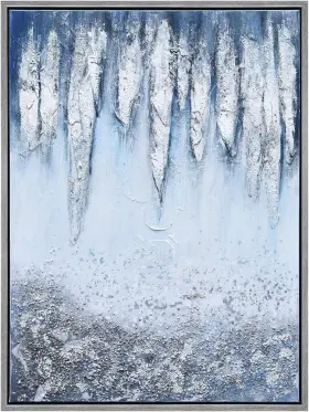 Mar-cb7645-3040 Empire Art Direct Abstract Wall Textured Hand 40 Inch L X 30 W Icicles