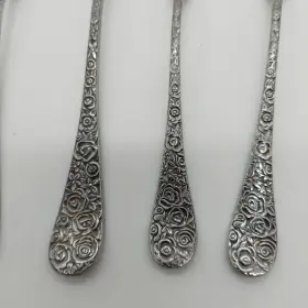 Eps18 Epic Vintage Stainless Flatware 4 Serving And 2 Dinner Spoons Lot Of 6 #3
