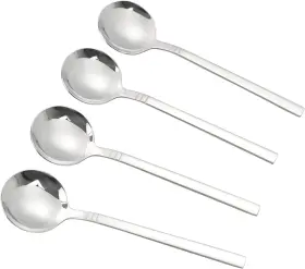 Er 313057534559 Stainless Steel Soup Spoons 12-piece Round Bouillon Spoon