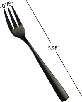 3-tines Er 445010325355 16-piece Dessert Fork Stainless Steel Appetizer Forks Black #3