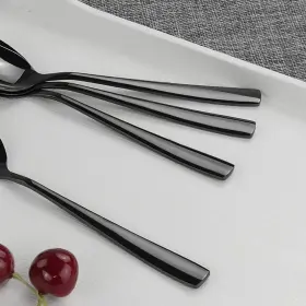 8541956302 Er 12-piece Black Stainless Steel Dessert Spoons