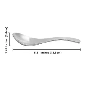 Ercrysto 736950150068 Stainless Steel Spoon Soup Coffee Desert Etc. Light Weight #2