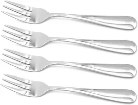 Synchkg084126 Ercrysto Stainless Steel Forks Salad Dessert Appetizer 4pcs