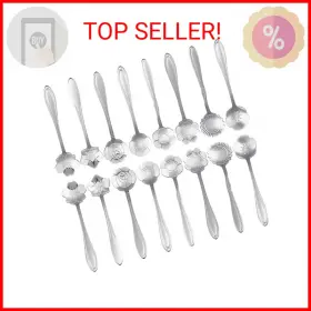 Esrise 883343502659 16 Pcs Teaspoon Tea Spoons Stainless Steel Coffee Dessert Spoon Cute De