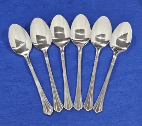 Estia 040101040161 6 New Dorian Silverware Flatware Soup Dinner Spoons Stainless Steel 7 3/8 Inch