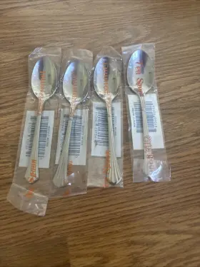 Estia 040101040185 4 Pc Dorian Stainless Steel Silverware Flatware Teaspoons