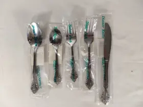 Estia 040101050504 Cascade Flatware 5 Piece Place Setting Stainless Knife Forks Spoons - New