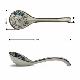 Evannt 616519754923 Ceramic Soup Spoons Set Of 4 Porcelain Japanese Spoon Long Handle Asian #3
