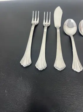 Exf5 Excel 7 Vintage Stainless Korea Desert Spoon Butter Knife Cocktail Fork Lot #2